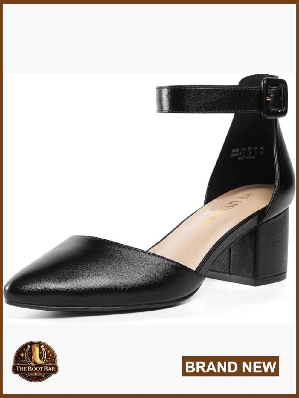 Pointed Toe Low Chunky Heels Pump Shoes Block Heel